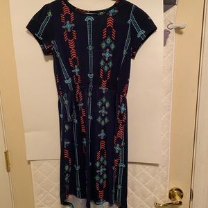 lularoe child size 12 dress. navy blue